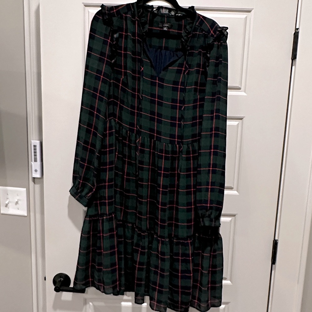 Tartan Plaid Mini Dress | J.Crew | Size Medium Tall